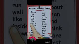 Grade 3 Spelling Words Lesson 3 [upl. by Veno889]