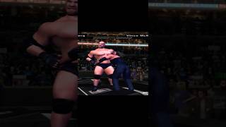 Goldberg Jackhammers Vince Mcmahon through the announcers table WWE SD HCTP shorts wwe [upl. by Yllah]