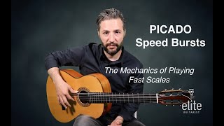 EliteGuitaristcom  Flamenco Picado Speed Bursts How To Play Fast Flamenco Scales  Vahagni [upl. by Sialac]