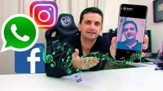 COLOQUE MUSICA NAS SUAS FOTOS NOS STATUS DO WHATSAPP FACEBOOK E INSTAGRAM  FÁCIL E RÁPIDO [upl. by Haidadej241]