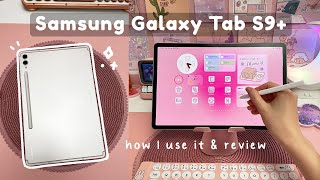 Samsung Galaxy Tab S9 Plus 💗 S9 unboxing review amp how I use it ✏️ [upl. by Ramon]