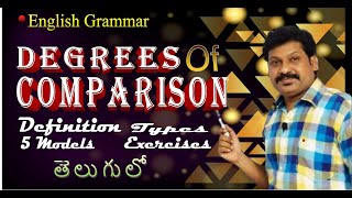 Degrees Of Comparison  English Grammar Positive Comparative amp Superlative  Explained in Telugu [upl. by Gearhart]