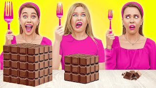 BIG vs MEDIUM vs SMALL FOOD CHALLENGE  Eating Giant Sweets Extreme Challenge by 123 GO FOOD [upl. by Grimaud721]