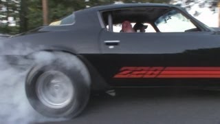 Camaro Z28 on Hoosiers  Street Burnout  MassRacingChannel [upl. by Airekal]