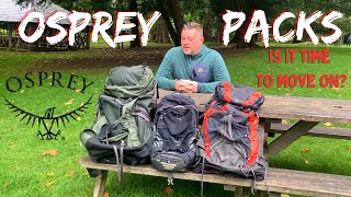 Osprey Bag Collection Review  Osprey Escapist 25  Osprey Exos 48  Osprey Aether 70  Wild Camping [upl. by Gwenore256]