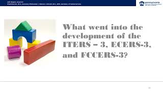 ITERS3 ECERS3 and FCCERS3 Building on a strong foundation amp preparing for a fresh perspective [upl. by Martell]