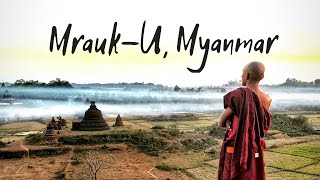 MRAUK U KINGDOM TEMPLES MYANMAR  BIRDS EYE VIEW  DRONE 4K [upl. by Javier642]