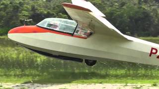 Fancy and ground effect landings in a glider [upl. by Ynoffit816]