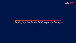 Setting up the Home EV Charger via SetApp [upl. by Einon]