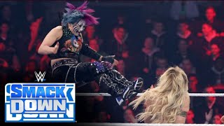 Asuka botch Charlotte Flair injury footage OFF AIR  WWE SMACKDOWN 1282023 [upl. by Eleumas60]