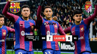 FC Barcelona vs Valladolid  FC 24 PRO CAM La Liga 202425  Full HD  RAgent [upl. by Zenas836]