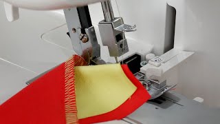 BERNINA Overlocker L 460  L 450 Einfädeln und nähen 2Faden Overlock [upl. by Erma]