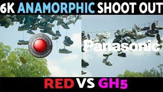 A RED VS GH5 Camera Test  6K high res Anamorphic Shoot out  Noise patterns and color correction [upl. by Sadowski]