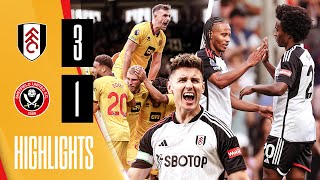 Fulham 31 Sheffield United  Premier League highlights [upl. by Hoj726]