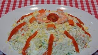 Cómo hacer ensaladilla rusa con marisco [upl. by Jamey611]