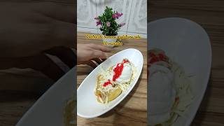 Postre de banano 🍌 solo 10 minutos Postre fácil rápido parati viralvideo [upl. by Calen]