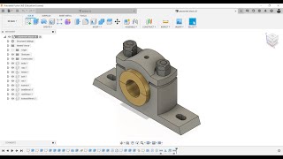 Plummer Block Assembly using Fusion 360 [upl. by Alhan]