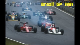 F1 GP Brazil 1991  full race [upl. by Albur684]