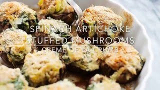 Spinach Artichoke Dip Stuffed Mushrooms [upl. by Ande]