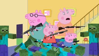 Peppa pig vs Zombies All Parts Complete cartoon parody [upl. by Bounds]