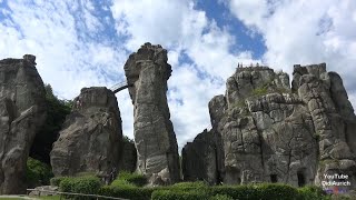 Externsteine Teutoburger Wald Natursehenswürdigkeit HornBad Meinberg Lippe NordrheinWestfalen [upl. by Aitram]