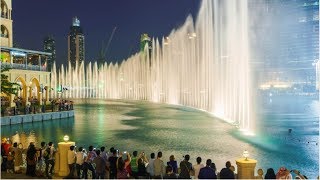 Amazing Dancing Fountain Show in Dubai [upl. by Eartnoed]