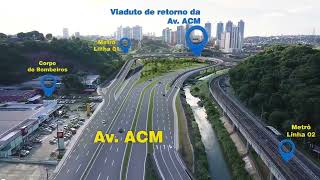 Prefeitura de Salvador inicia construção de viaduto para melhorar mobilidade na Av ACM [upl. by Gabor]