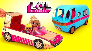 Unboxing LOL Surprise  Amazing Glamper And Car For LOL Cuties [upl. by Dwain]