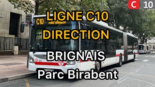 TCL Ligne C10 du réseau TCL Lyon en direction de Brignais Parc Birabent🚍 [upl. by Adirf]