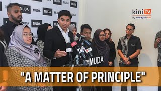 No one is bigger than the party  Syed Saddiq steps down as Muda president [upl. by Eskil923]