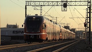 4 Штадлерских поезда близ ст Юлемисте  4 Stadler trains near Ülemiste station [upl. by Hu]