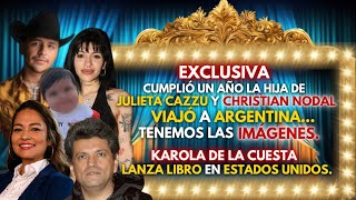 PRIMICIA CHRISTIAN NODAL EN EL CUMPLE DE SU HIJAULTIMO MOMENTO KAROLA DE LA CUESTA SACO UN LIBRO [upl. by Eadrahs]