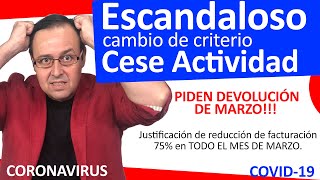 🙊🙉🙈😭 ESCANDALO cambian de CRITERIO para el CESE de ACTIVIDAD y piden devolución ayudas AUTÓNOMOS [upl. by Terrill]