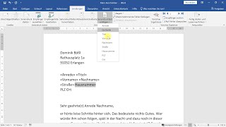 Seriendruck in Word Serienbriefe mit ExcelDatenquelle erstellen – WordTutorial [upl. by Pavyer38]