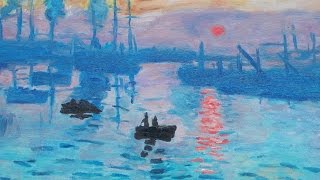 Paint Impression Sunrise Step by Step in the Style of Monet in Oils [upl. by Eelidnarb320]