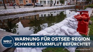 DEUTSCHLAND OstseeRegionen bereiten sich auf schwere Sturmflut vor [upl. by Irahc]