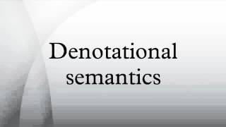 Denotational semantics [upl. by Sayette246]