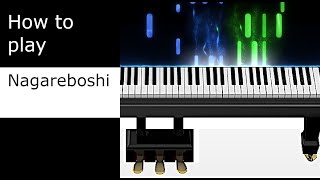 Nagareboshi Shooting Star  Naruto Shippuuden piano tutorial  SeeMusic [upl. by Salina]