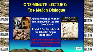 The Melian Dialogue  ONEMINUTE LECTURE  Brett Robbins [upl. by Ladd]