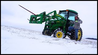 John Deere 4720 In The Snow [upl. by Hannad]