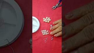 Diy☺️Pearl EarringsEarrings Making at Homediy shorts jewellerymakimg [upl. by Jakie]