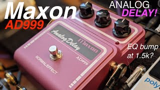 Maxon AD999 Analog Delaya closer look amp listen [upl. by Oicneserc]