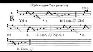 Canto gregoriano Kyrie Partitura [upl. by Moorefield]