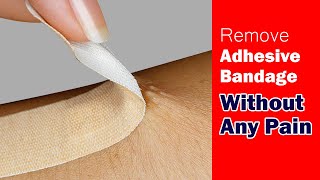 How to remove adhesive bandage without pain [upl. by Rhines]