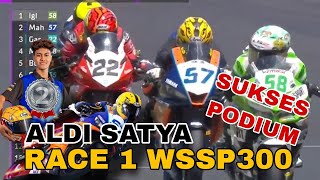 Hasil Full Race 1 Aldi Satya Mahendra Podium di World Supersport 300 Misano Italia  WorldSBK [upl. by Assirahs]