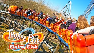 FLYING FISH On Ride POV at Thorpe Park March 2022 4K [upl. by Olzsal]