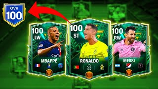 Welcome 100 OVR Messi Ronaldo amp Mbappe My biggest FC MOBILE Squad Upgrade [upl. by Otrebogad]