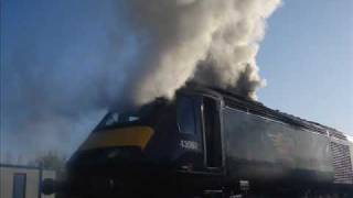 Grand Central HST power Car 43068 Cold Start Heaton Depot [upl. by Anaigroeg539]