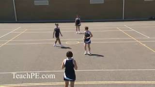 Netball  Attacking Movement  Double Lead [upl. by Ordway]