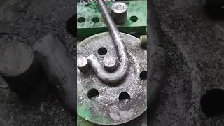 Iron dowel hook bending process Good tools and machinery make work easy [upl. by Cagle]